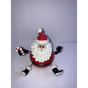 Fitz And Floyd Essentials Jiggling Christmas FF Jiggle Eyes Hand Feet Santa